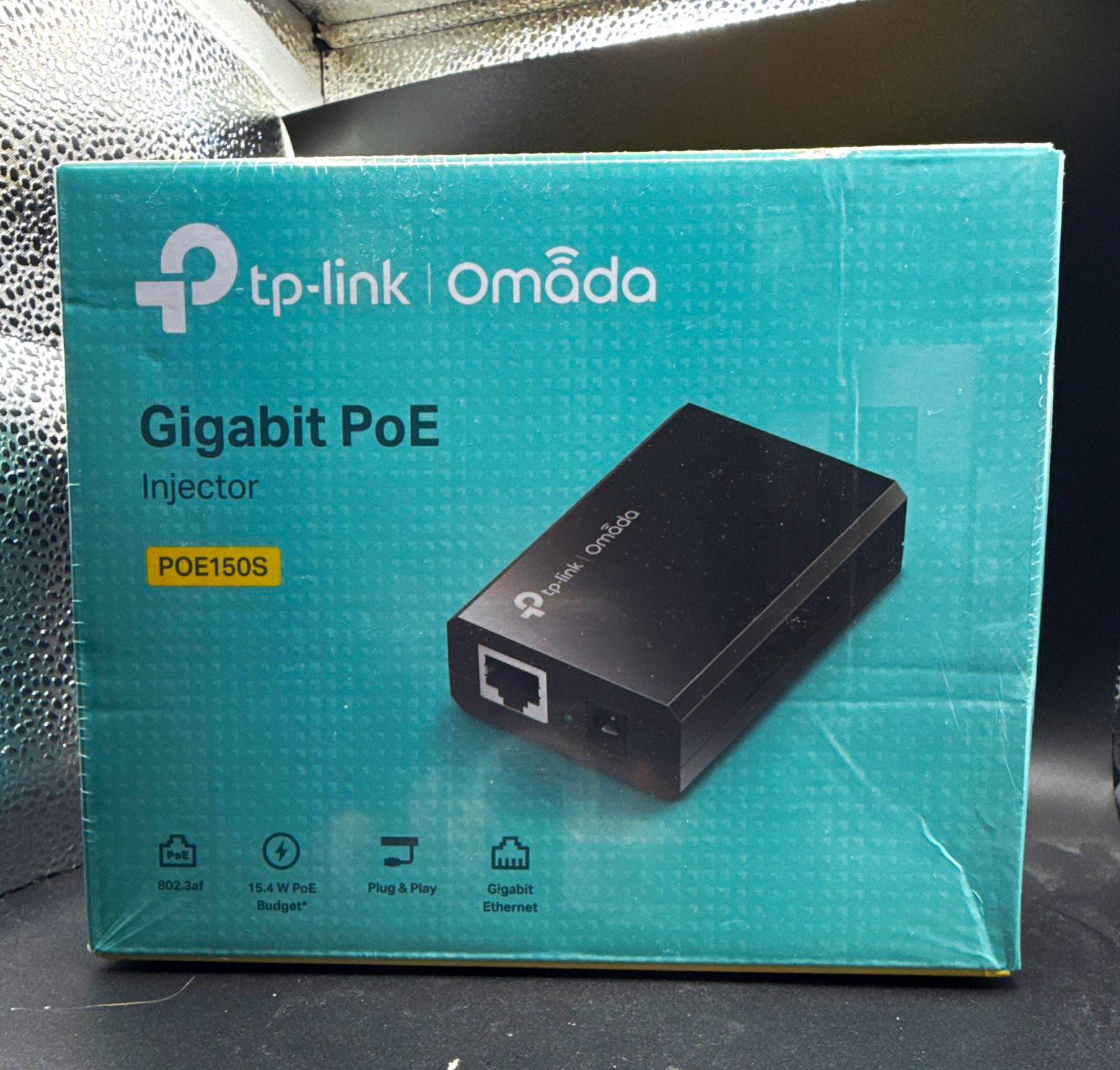 TP-LINK Omada POE150S Gigabit 802.3af PoE Injector Plug & Play, Black