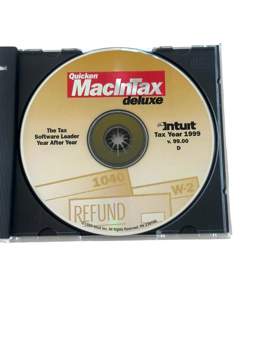 Quicken MacInTax Deluxe Tax Year 1999 1040 Refund W-2
