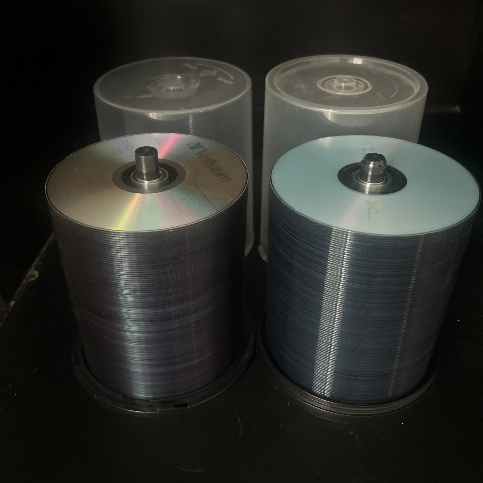 2 X DVD+R 100PK Discs 4.7gb 1-16x Speed 120 Mins Verbatim & TDK