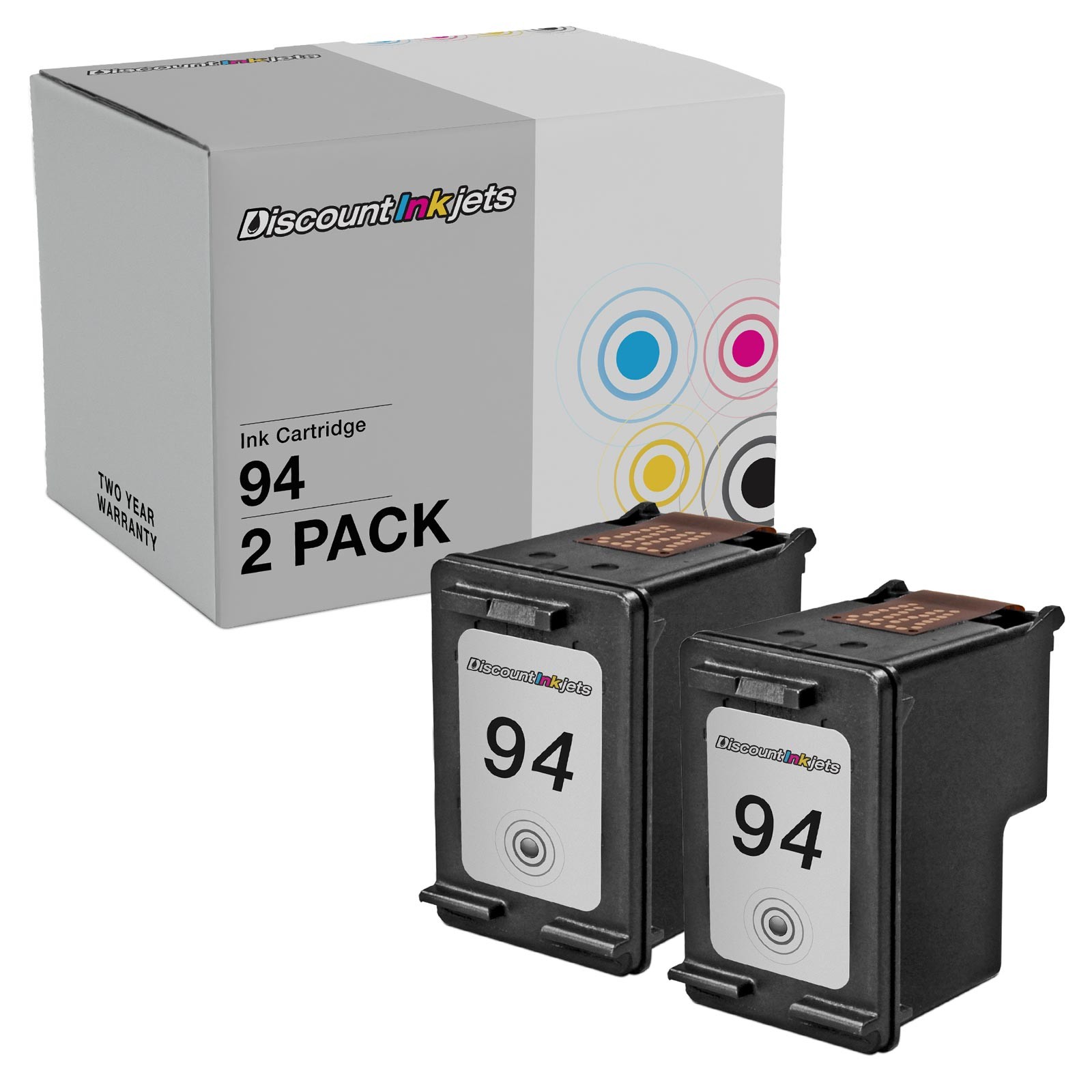 2 C8765WN Black Printer Ink Cartridge for HP 94 Deskjet 5740xi 5743 5745