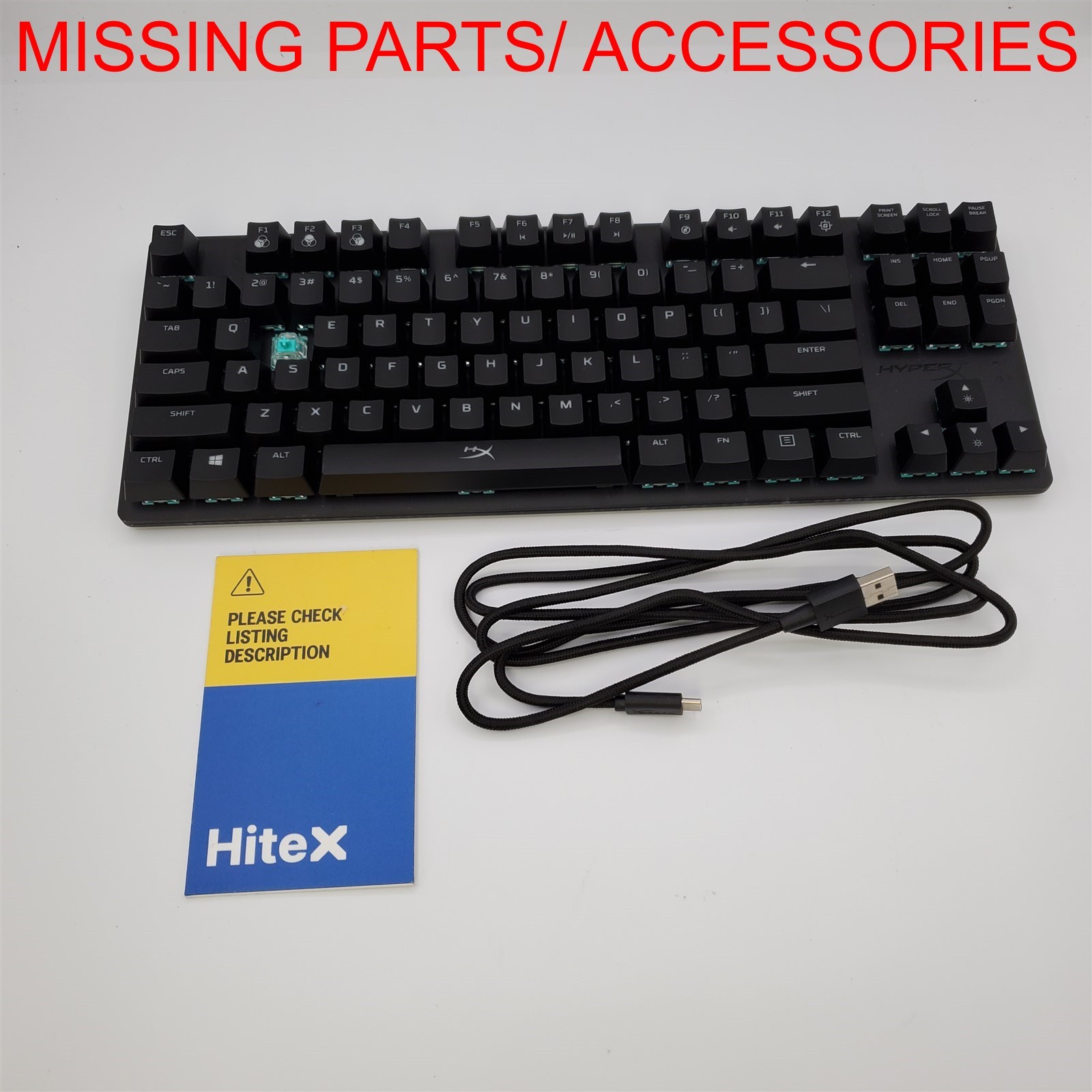 HyperX Alloy Origins Core Tenkeyless Mechanical Keyboard, RGB LED, Black *READ*