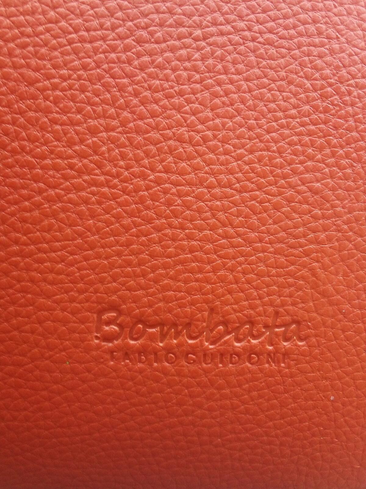 Bombata Italian Laptop Briefcase 15-16" Orange Case w/ Shoulder Strap