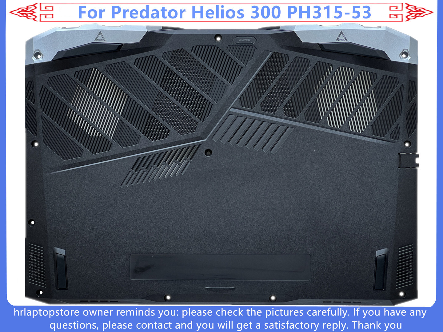 New For Acer Predator Helios 300 PH315-53 Lower Bottom Case 60.Q7XN2.001