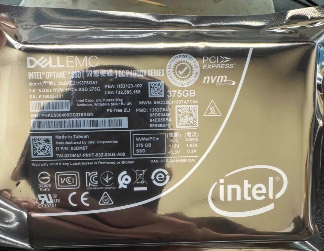 DELL Optane P4800x 375GB SSD U.2 NVME PCIE SSDPE21K375GAT Solid State Drives