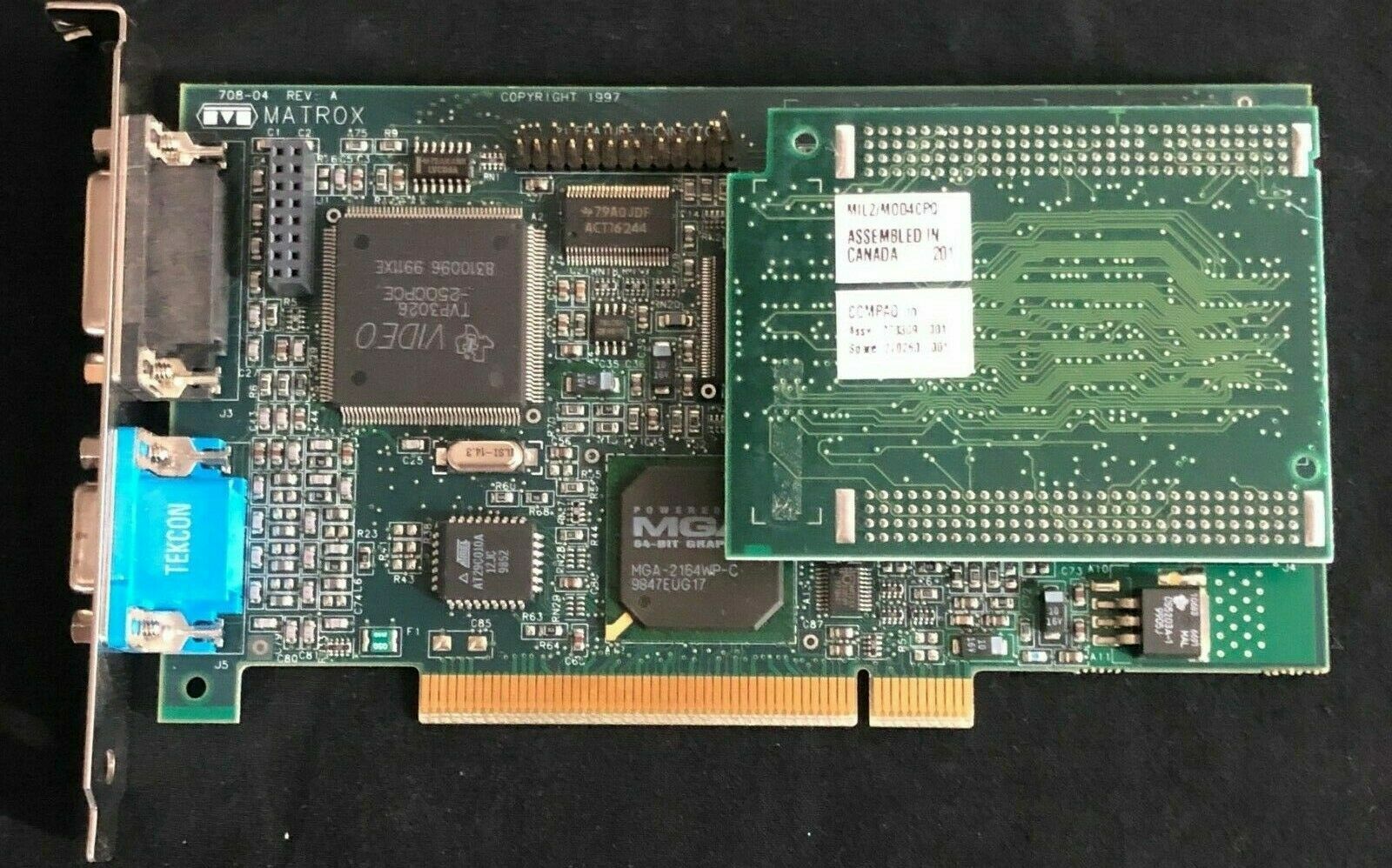  Matrox 708-04 Rev A MGI MIL2P/4/HPC 5064-3389 DVI VGA PCI Card