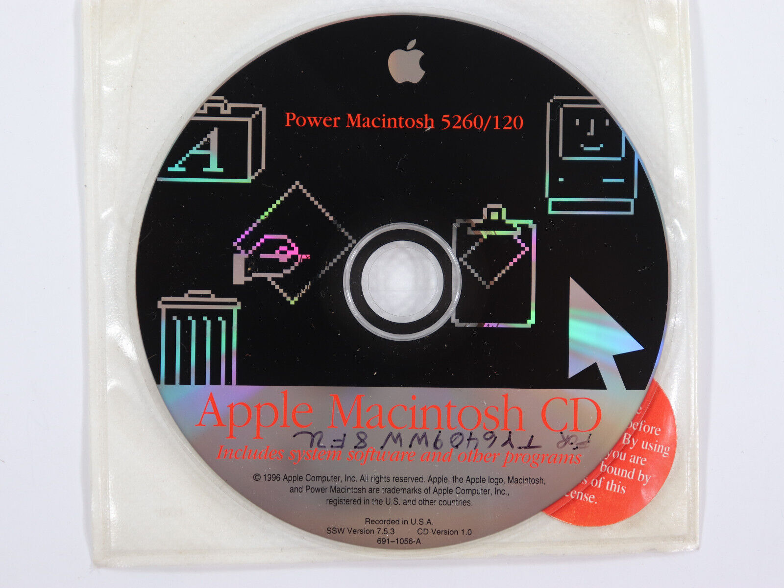 Apple Power Macintosh 5260/120 OEM CD v7.5.3 - 691-1056-A - Fast Shipping in US