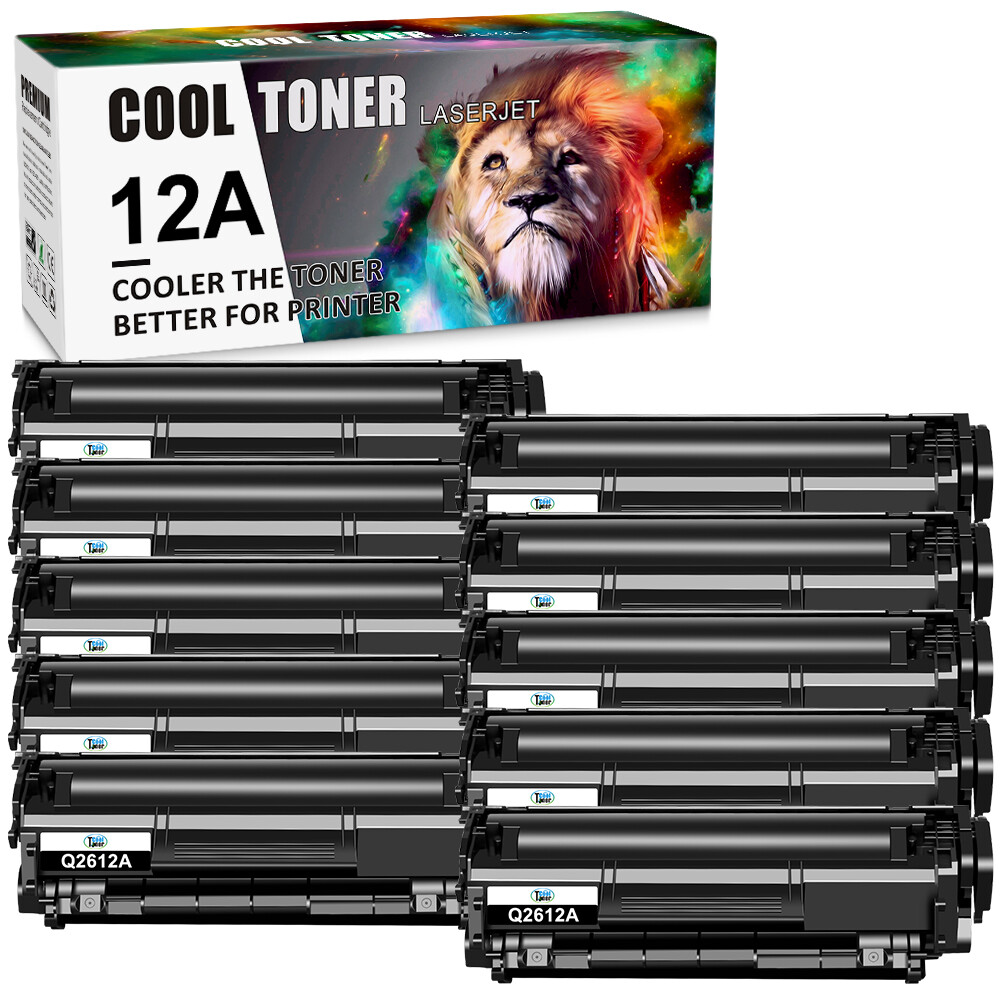 10PK Q2612A Toner High Yield Compatible for HP 12A LaserJet 1015 1020 1022n 3055