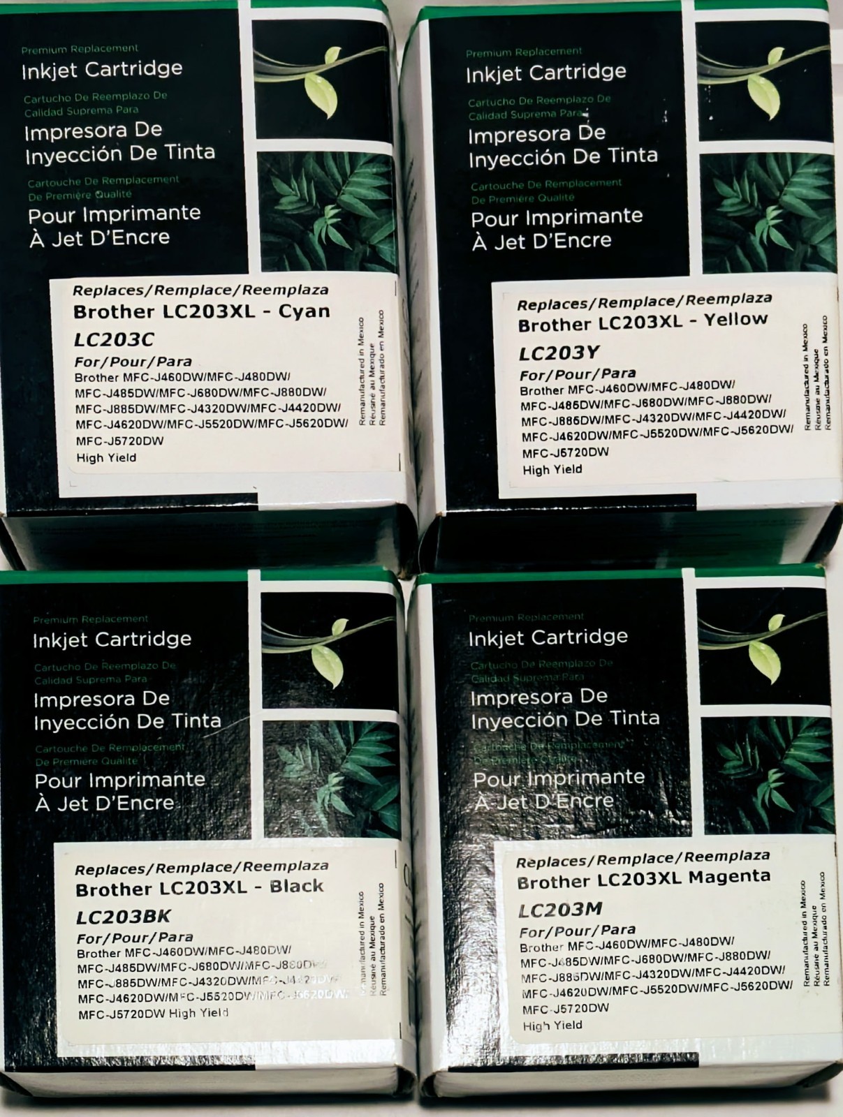 Clover Imaging Set 4 Inkjet Cartridges Replaces Brother LC203XL No.118103-118106