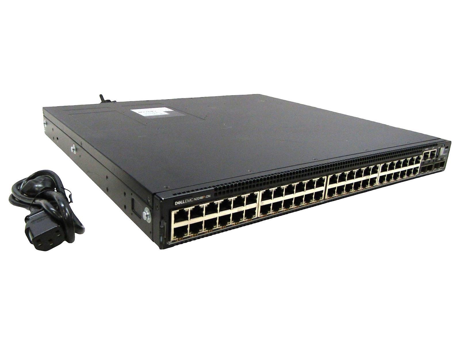 Dell EMC PowerSwitch N3248P-ON Fully Managed Switch | 48x PoE | 6x SFP Ports