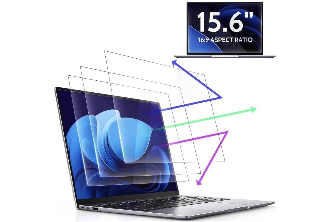 3 Pcs 15.6" anti-Blue Light Screen Protector Compatible with Lenovo/Hp/Dell/Ace