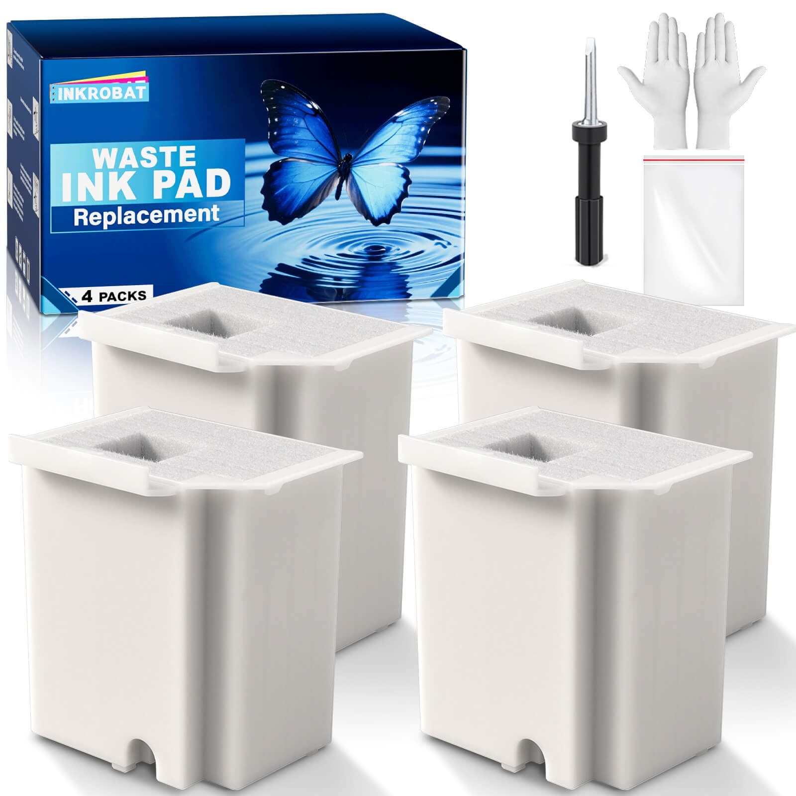 4 PCS Waste Ink Pad Replacement Reset Software For Ecotank ET2800 ET4800