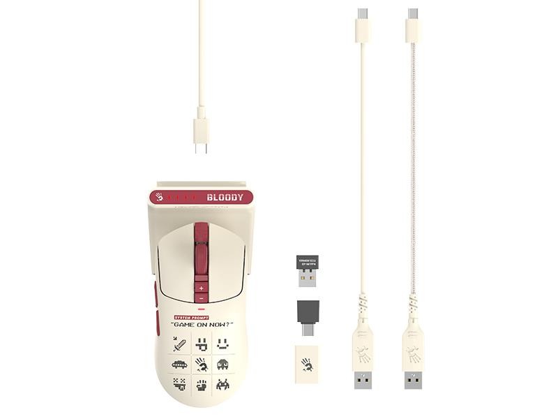 Mysz bezprzewodowa A4Tech Bloody R72 ULTRA DUO Pixels Red A4Tech