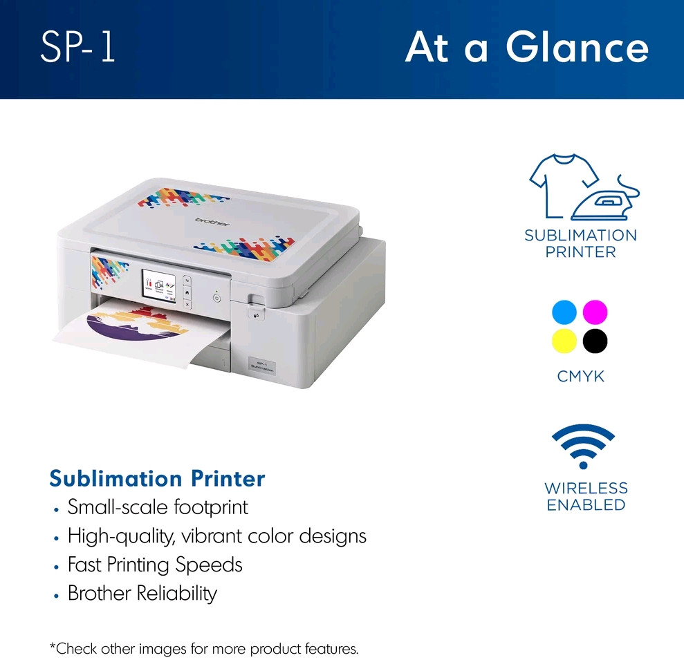 Brother SP-1 Sublimation SP-1 Inkjet Printer with Artspira App - White