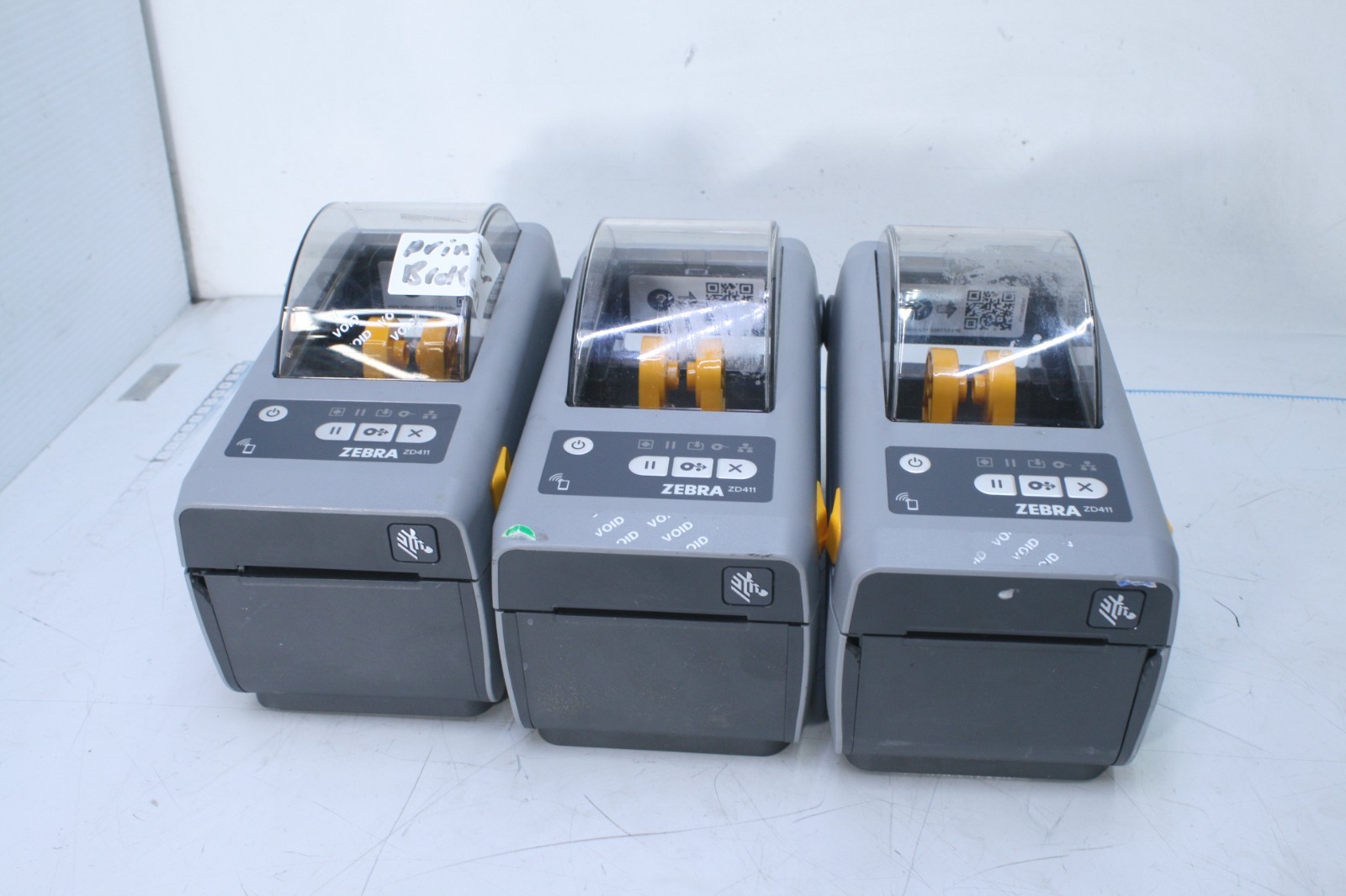 LOT OF 3 Zebra ZD411 Direct Thermal Barcode Label Printer  FOR PARTS    T7-D11