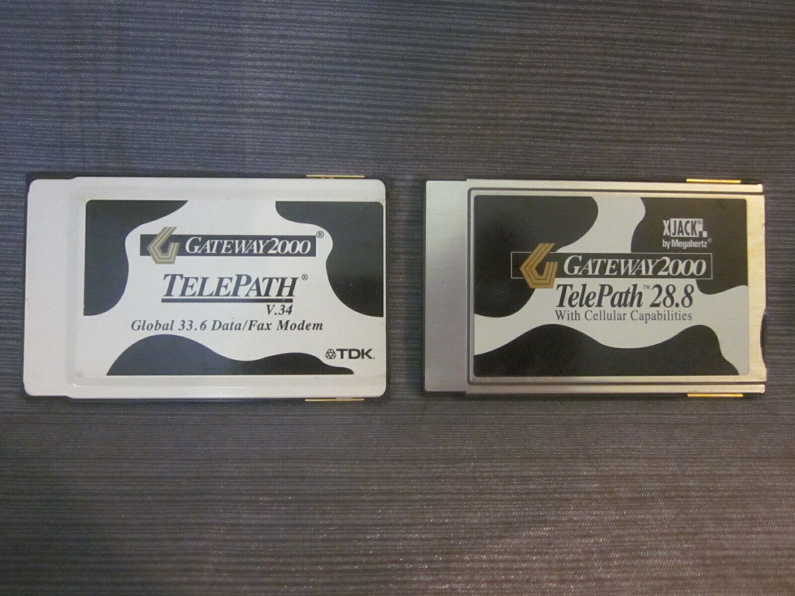 Lot 2 Vintage Gateway 2000 TelePath V34 33.6/28.8 Fax/Data Modem PCMCIA Cards  