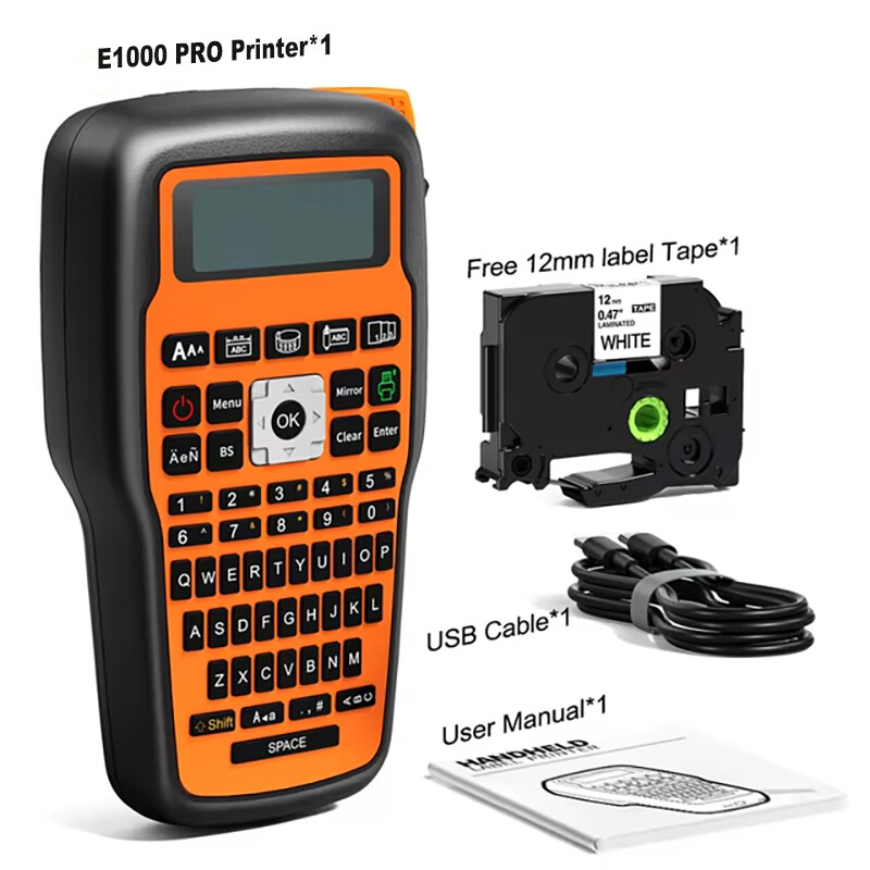Industrial Label Maker E1000PRO Label Printer for Brother P-Touch TZe-231 LOT