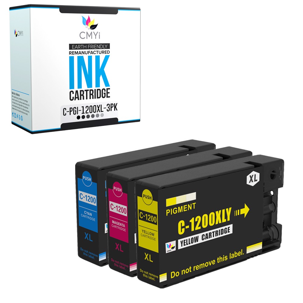 CMYi 3-Pack Compatible PGI-1200XL Color Ink Cartridges fits Canon MAXIFY MB2020