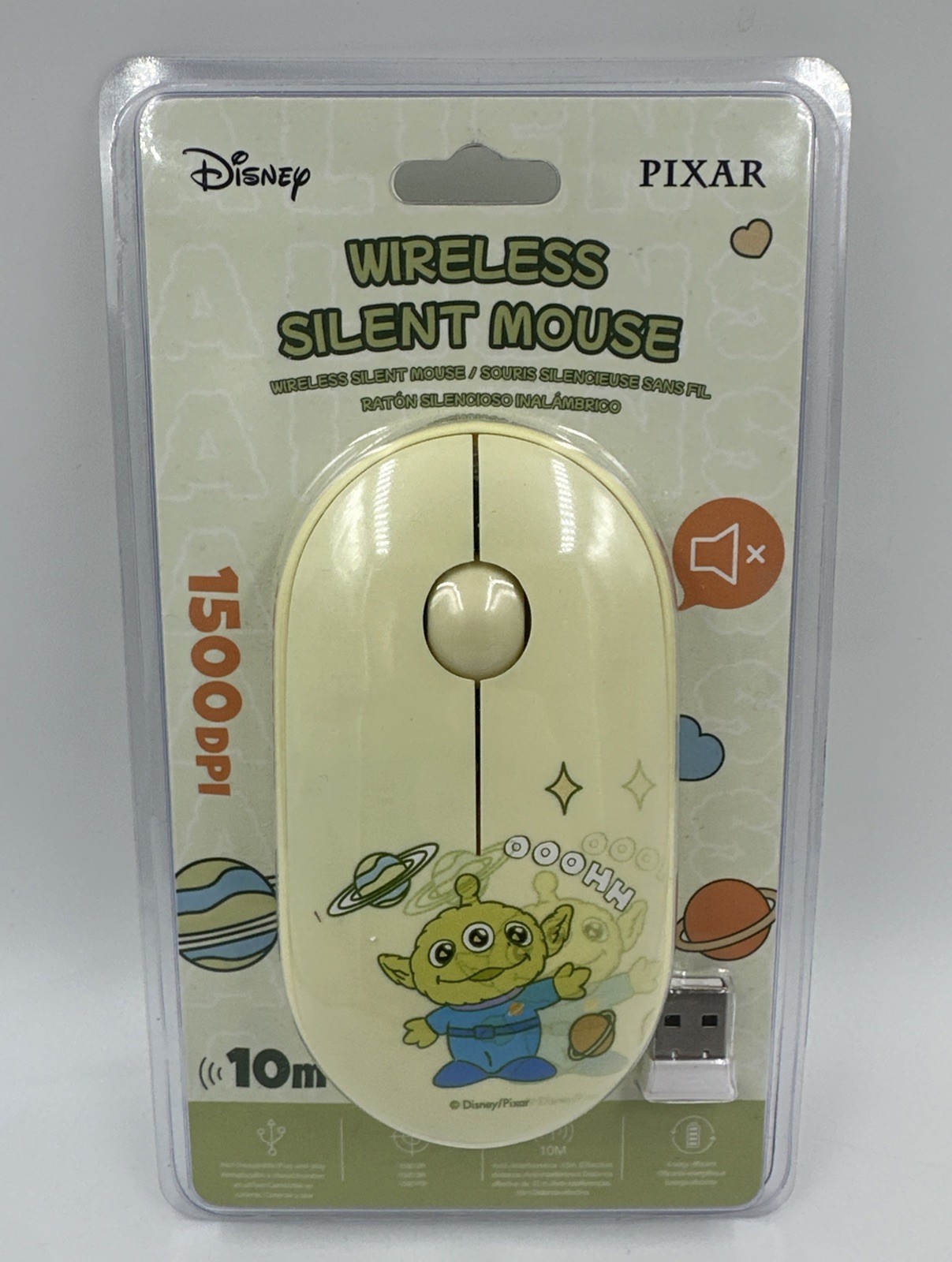OFFICIAL Disney Pixar TOY STORY Aliens Miniso Wireless Silent USB Mouse 1500DPI