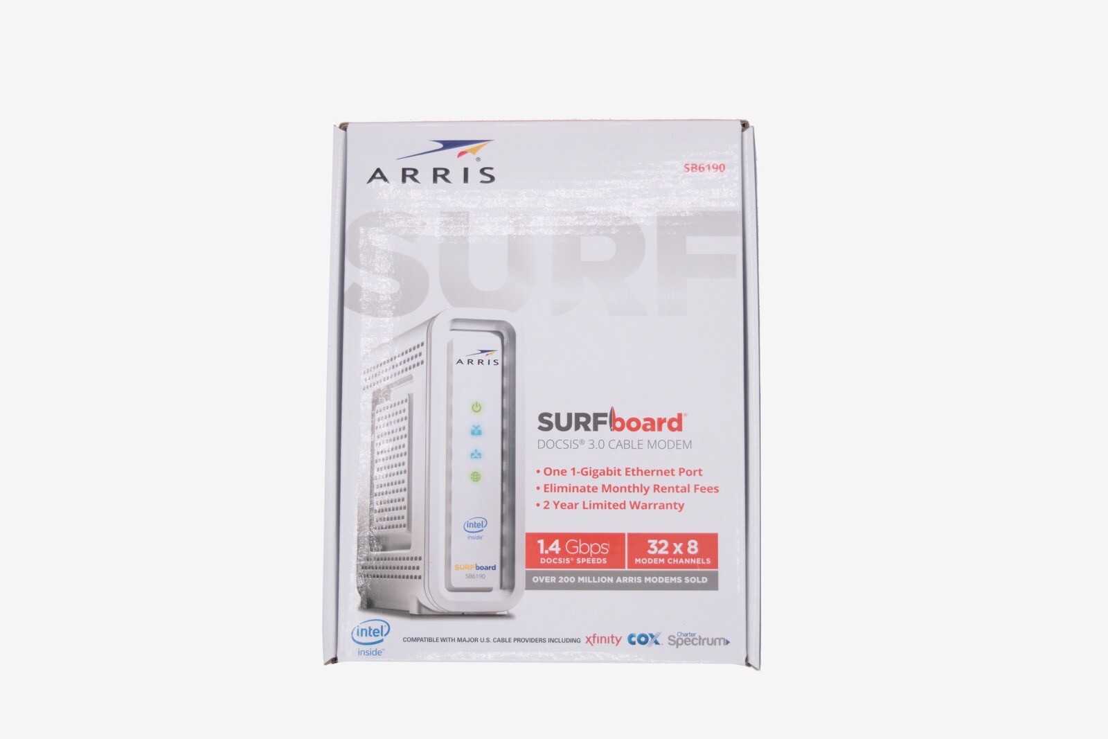 ARRIS Surfboard SB6190 - 32x8 Docsis 3.0 Cable Modem - White