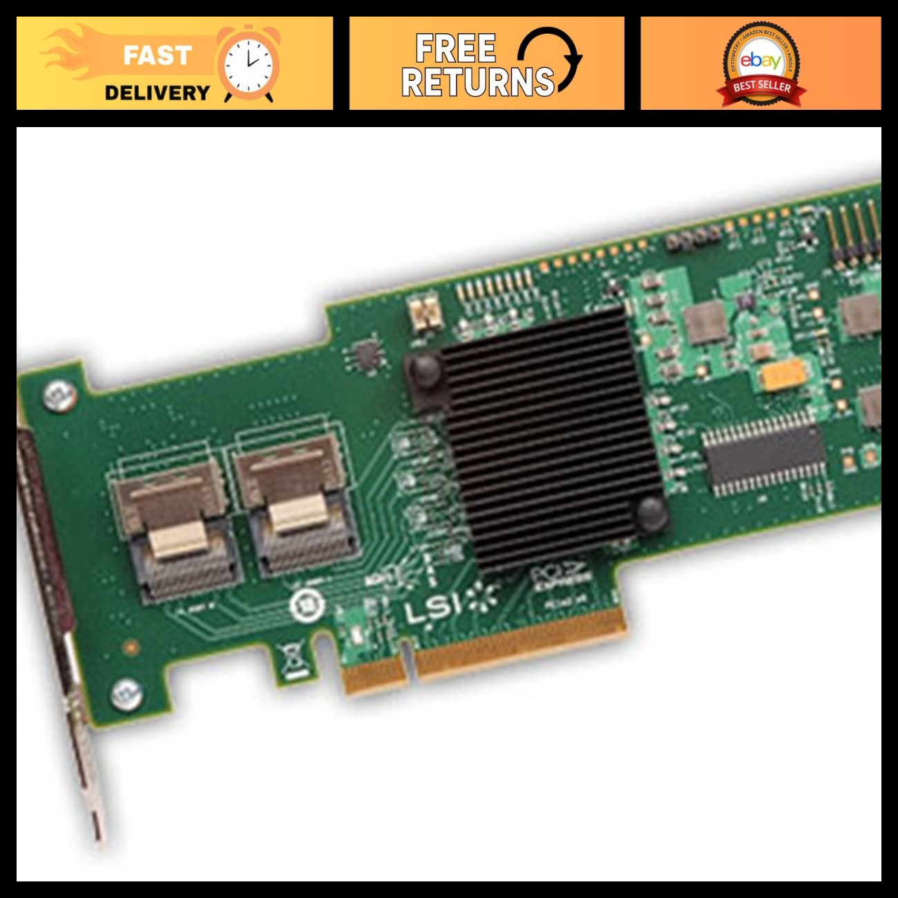 8-Port SATA SAS RAID Controller Card, 6Gb/s PCIe 2.0, Mini-SAS, Entry Level