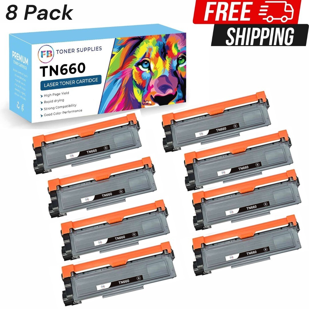 8 Pk TN660 Toner Compatible TN630 For Brother MFC-L2700DW DCP-L2540DW HL-L2320D
