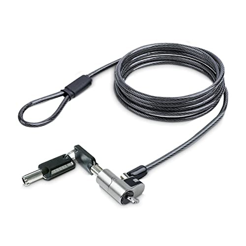 StarTech.com Nano Laptop Cable Lock, 6.6ft (2m), Anti-Theft Keyed Lock, Security