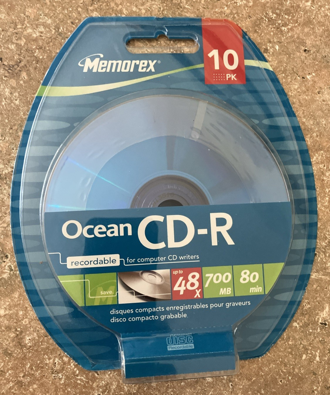 MEMOREX OCEAN CD-R - 10 Pack 48 X 700 MB 80 min - NEW SEALED