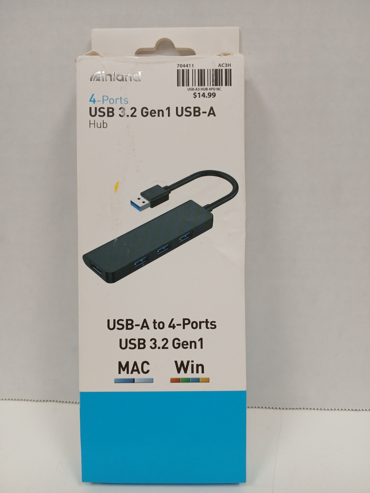 Inland 4 Ports USB 3.2 Gen1 USB-A Hub
