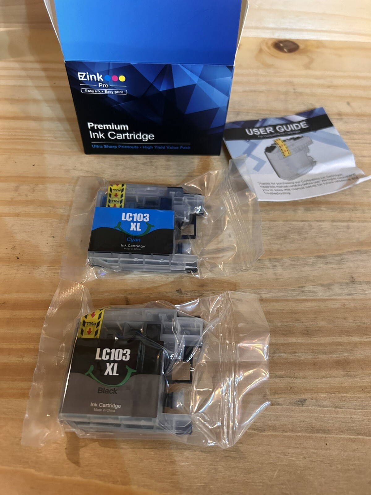 EZInk Premium Ink Cartridges LC103 XL Black And Cyan