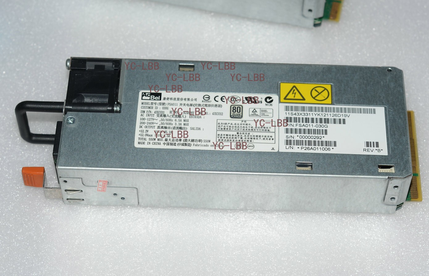 IBM Server Power Supply System x3650 M4 550W 43X3312 FSA011 43X3311-