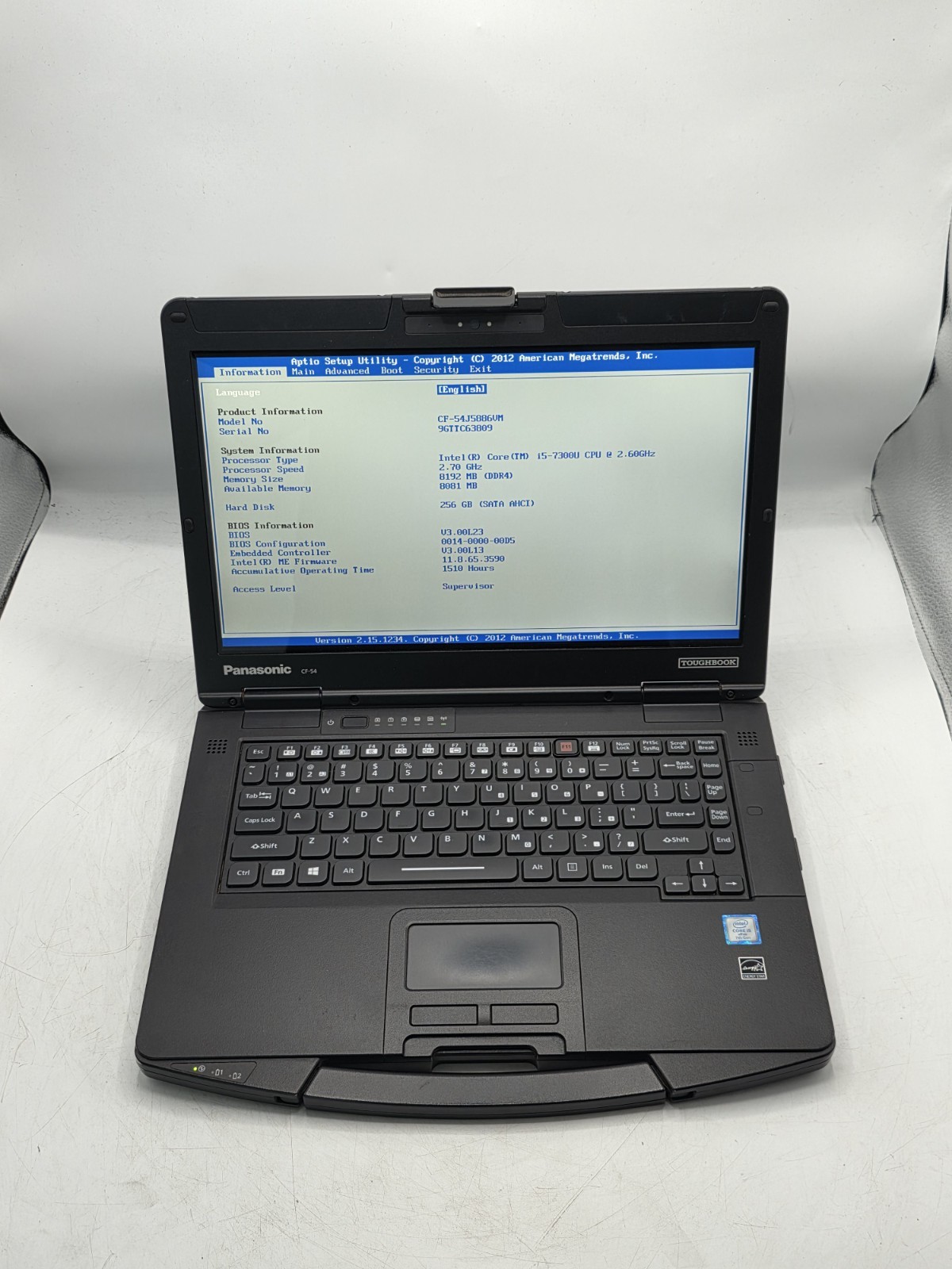 Panasonic ToughBook CF-54 14" Touch i5-7300U 2.60GHz 8GB RAM 256GB SSD NO OS