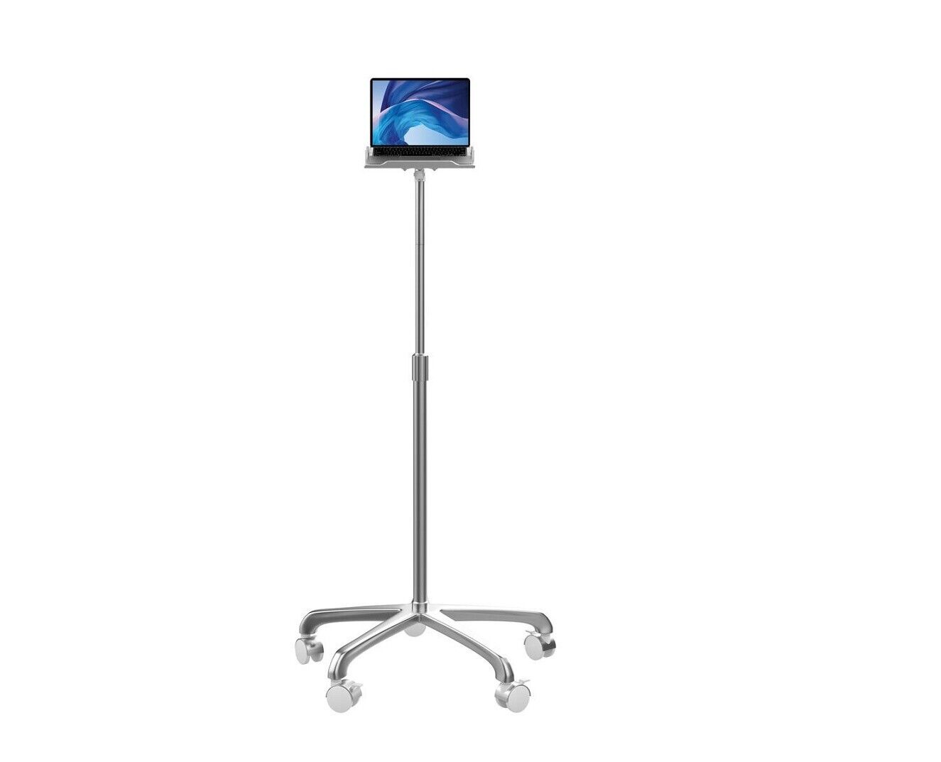 Open Box CTA Digital Height-Adjustable Floor Stand With Laptop Holder LT-HFS2