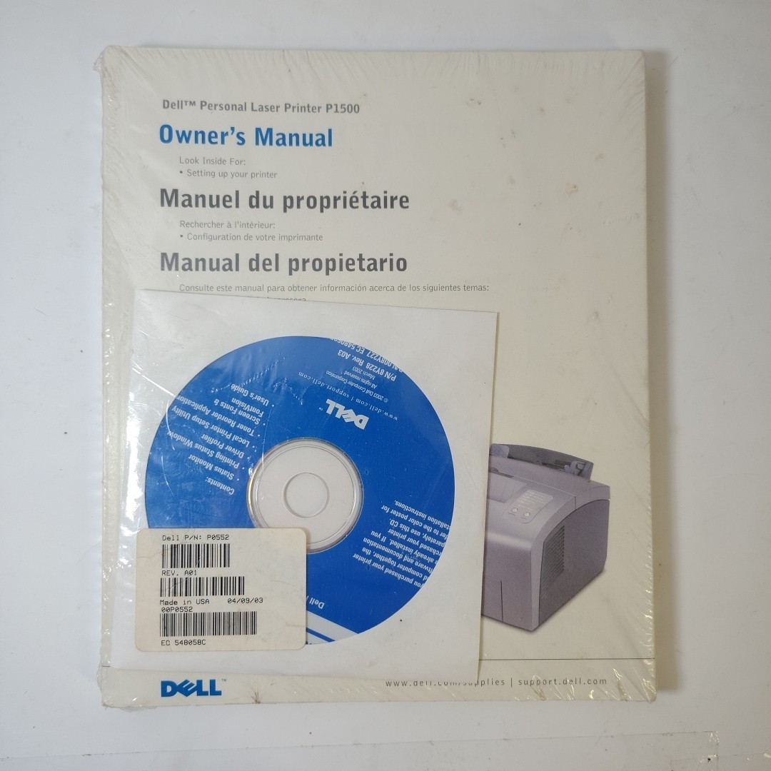 Dell P1500 Laser Printer MANUAL & DRIVER CD Disc 🖨️📘