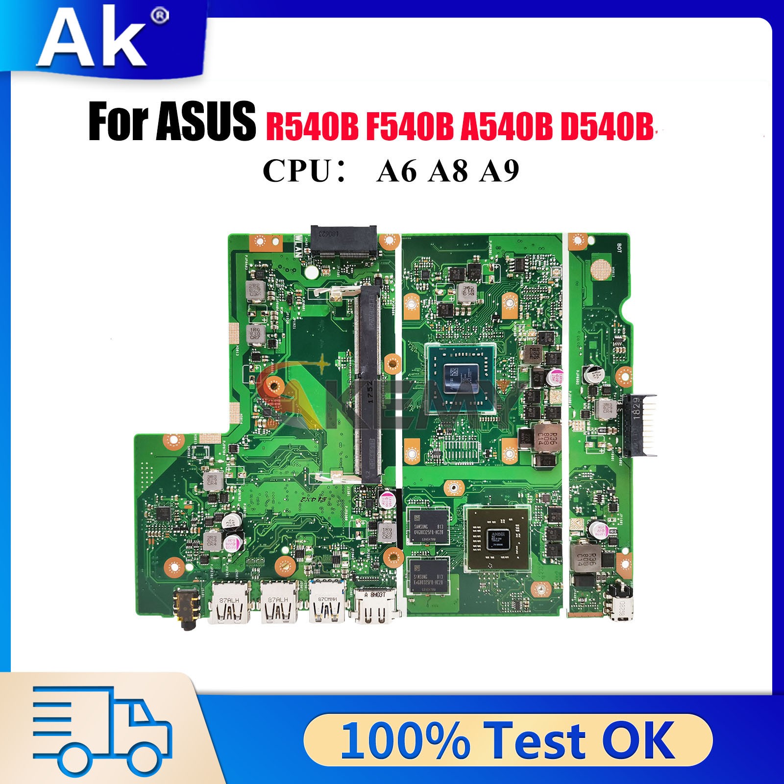 X540BP Laptop Motherboard For ASUS D540B X540B R540B A540B F540B Mainboard