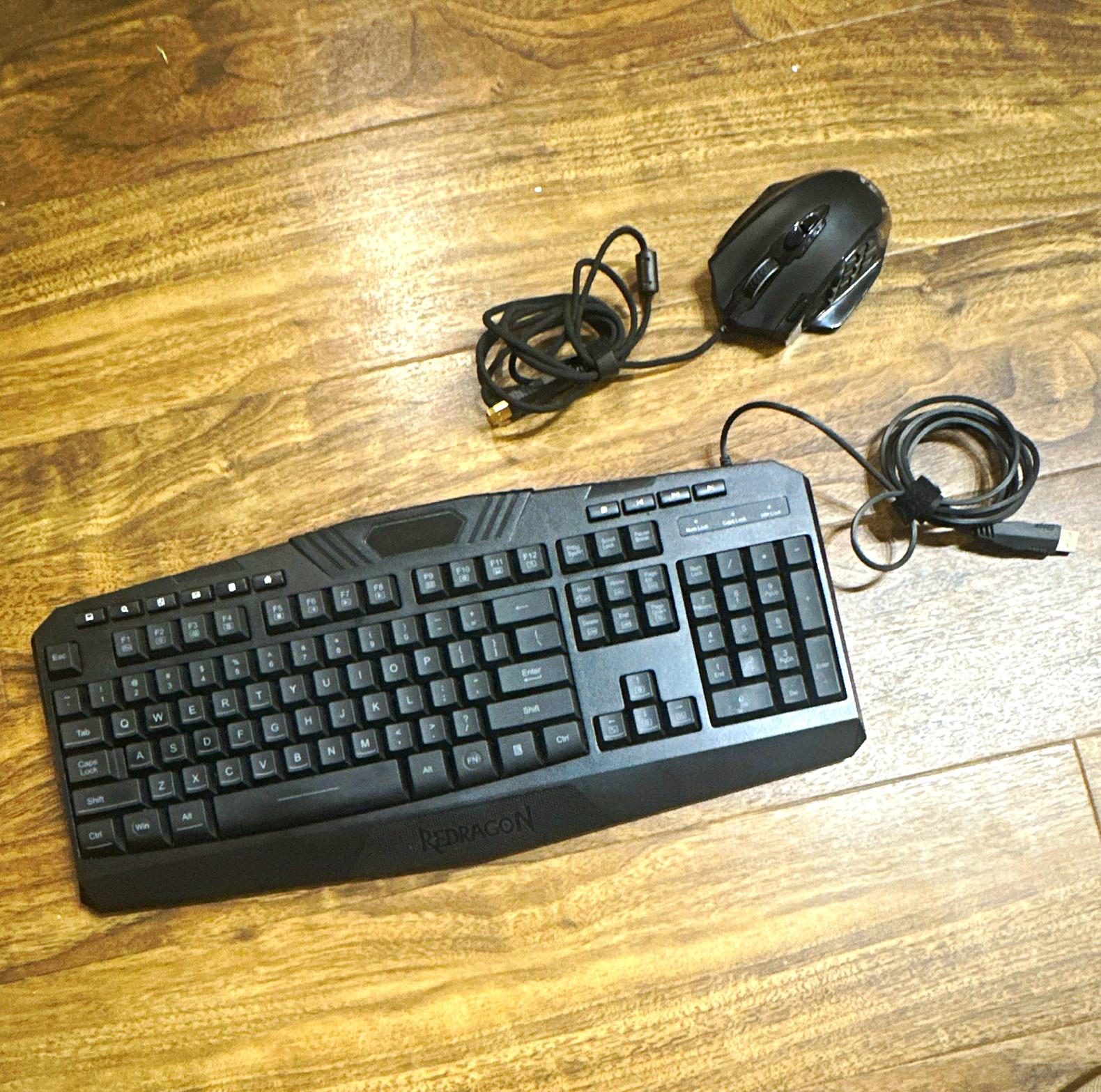 Redragon Wired USB Gaming Keyboard + M809 Mouse Bundle Black 10000 DPI