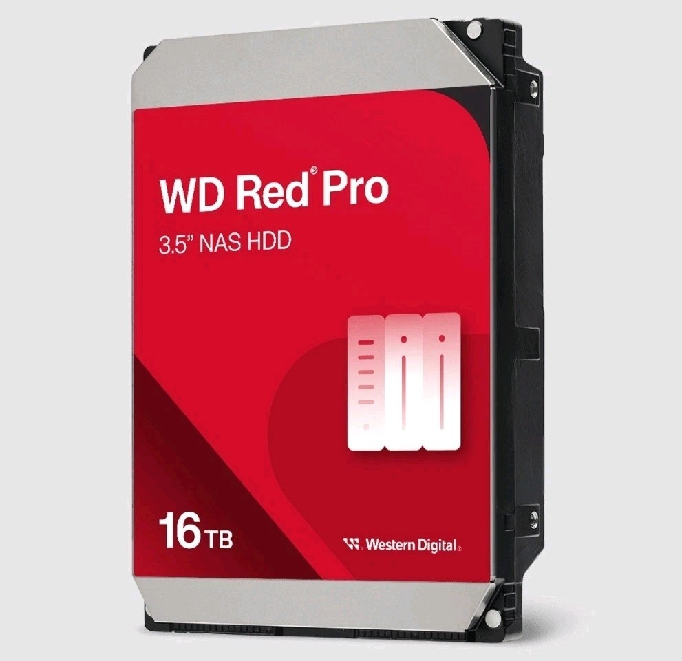 16TB Western Digital Red Pro WD161KFGXWD NAS HDD, 16TB SATA, 3.5in (SEALED)