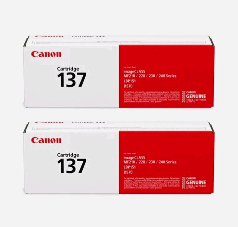 Canon Cartuchos de Tóner Negros 137 2-Pack 4.8K YLD LBP151dw,MF210,MF220,MF230