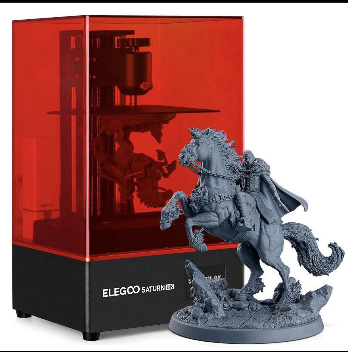 ELEGOO Saturn 8K LCD Resin 3D Printer Monochrome LCD 7680x4320 218x123x250