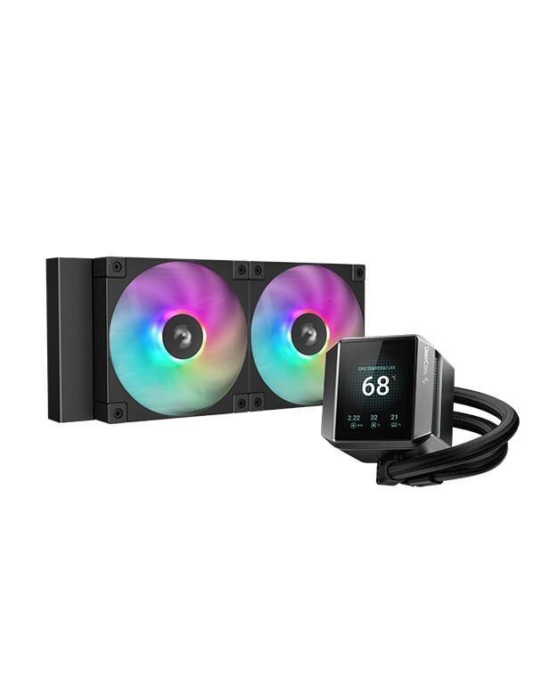 DeepCool MYSTIQUE 240 ARGB 5th Gen Liquid Cooler with 2.8” LCD Screen