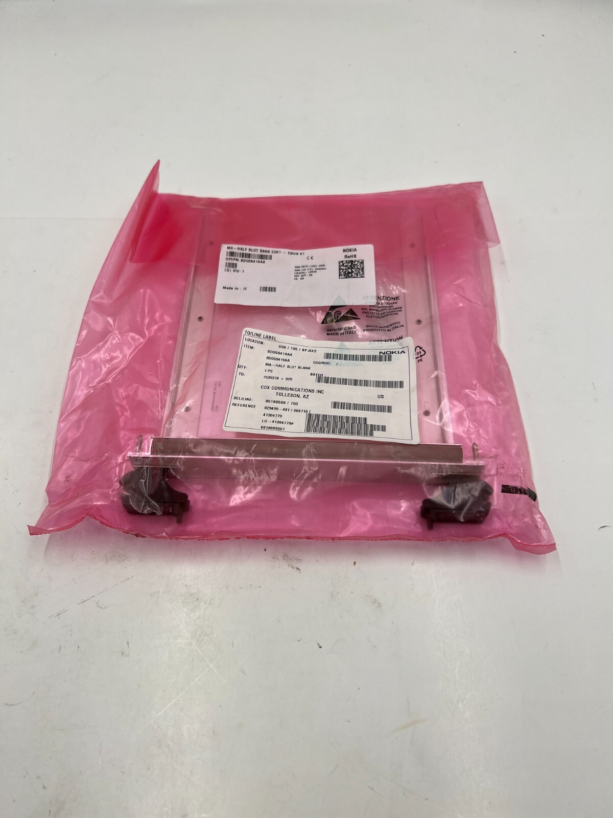 Nokia Genuine OEM Half Slot Blank Filler Panel 1830 PSS 8DG59419AA Silver