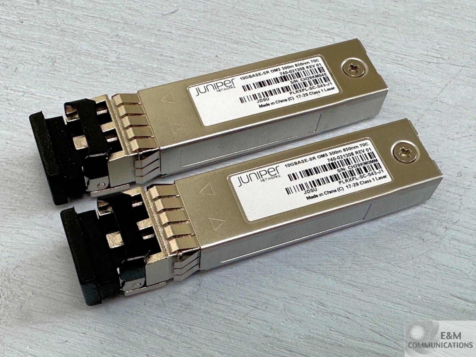 LOT OF 2 740-021308 JUNIPER JDSU PLRXPL-SC-S43-J1 10GE 850NM MMF SR SFP+