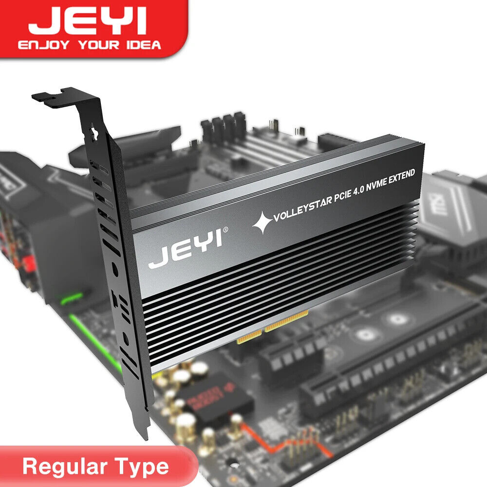JEYI M.2 RGB PCIe 4.0 To NVMe Adapter Expansion Card W/Aluminum Alloy Heatsink