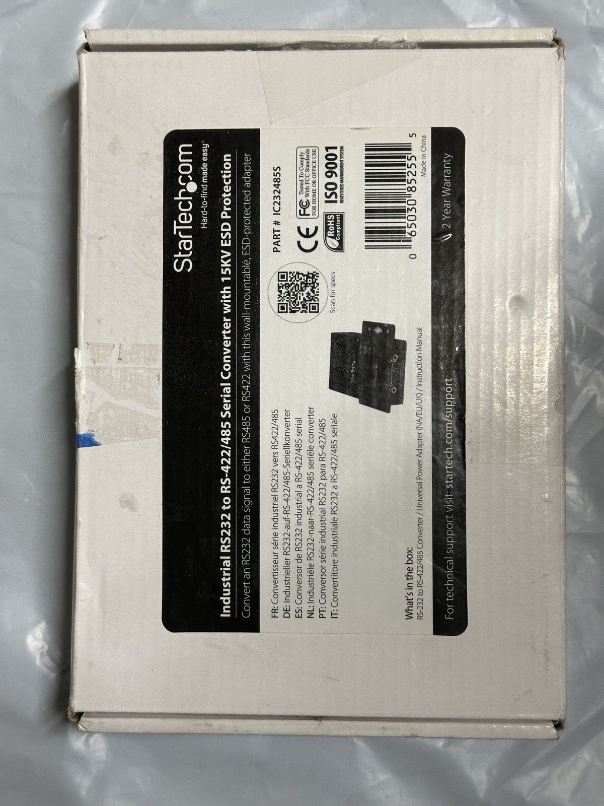 StarTech.com Industrial RS232 to RS422/485 Serial Port Converter w/ 15KV