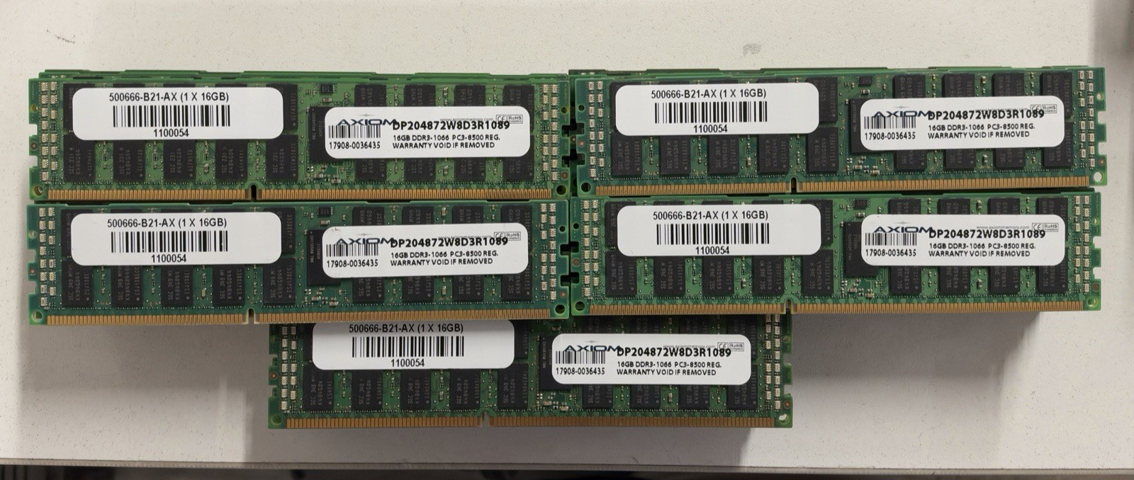 768GB (48x16GB) Axiom  DDR3-1066 PC3L-8500 Server Memory LV204872W8D3R1089