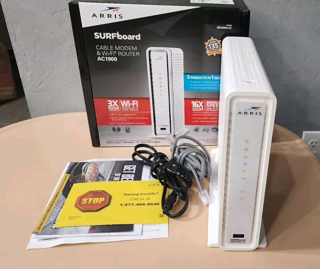ARRIS SURFboard SBG6900AC Docsis 3.0 16x4 Cable Modem/ Wi-Fi AC1900 Router