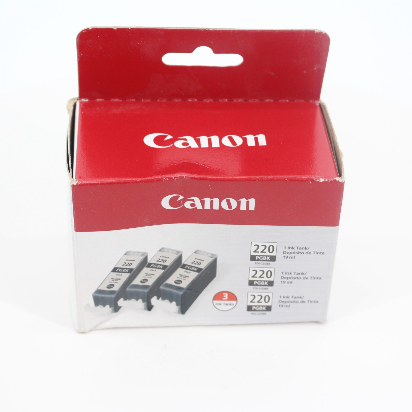 Genuine Canon PGI-220 Black Ink Cartridges (2945B004), Pack Of 3, NIB, Sealed