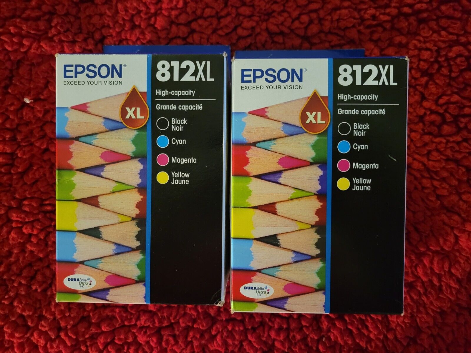 GENUINE Epson T812XL 812XL High Capacity Ink Cartridge - 4PK