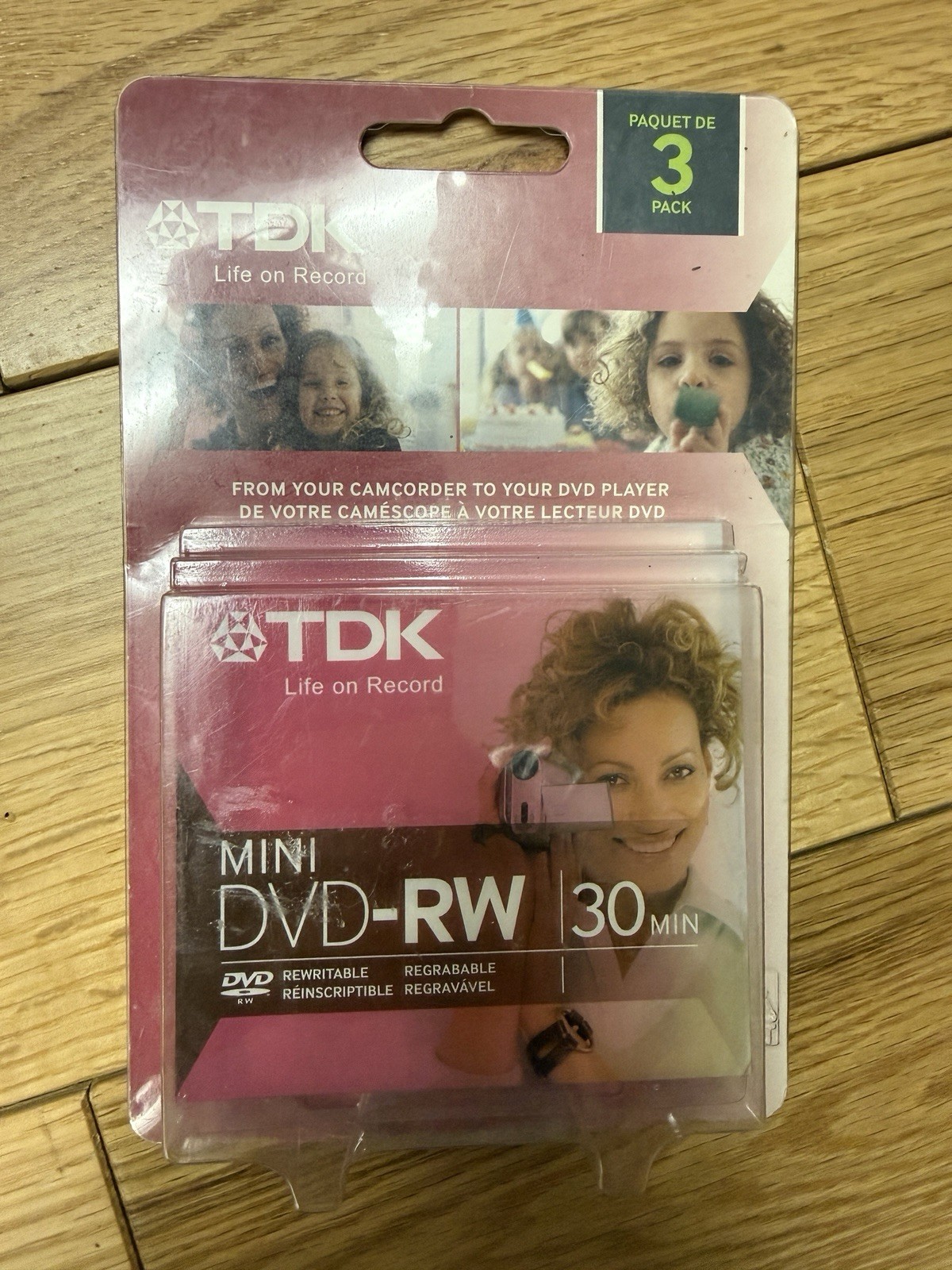 TDK Mini DVD-RW 30 Min Rewritable 1 Pack Of 3