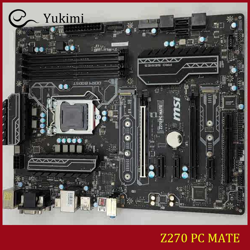FOR MSI Z270 PC MATE DDR4*4 LGA 1151 64GB HDMI DVI VGA ATX Motherboard Test OK