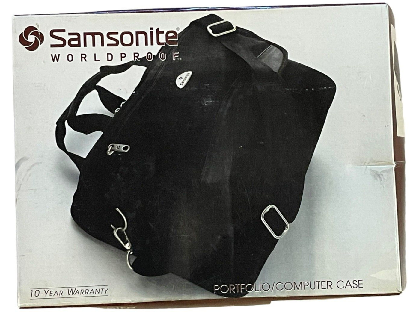 NIB Samsonite Worldproof Portfolio Computer Case #930765 Black 16"X12.5"X5"